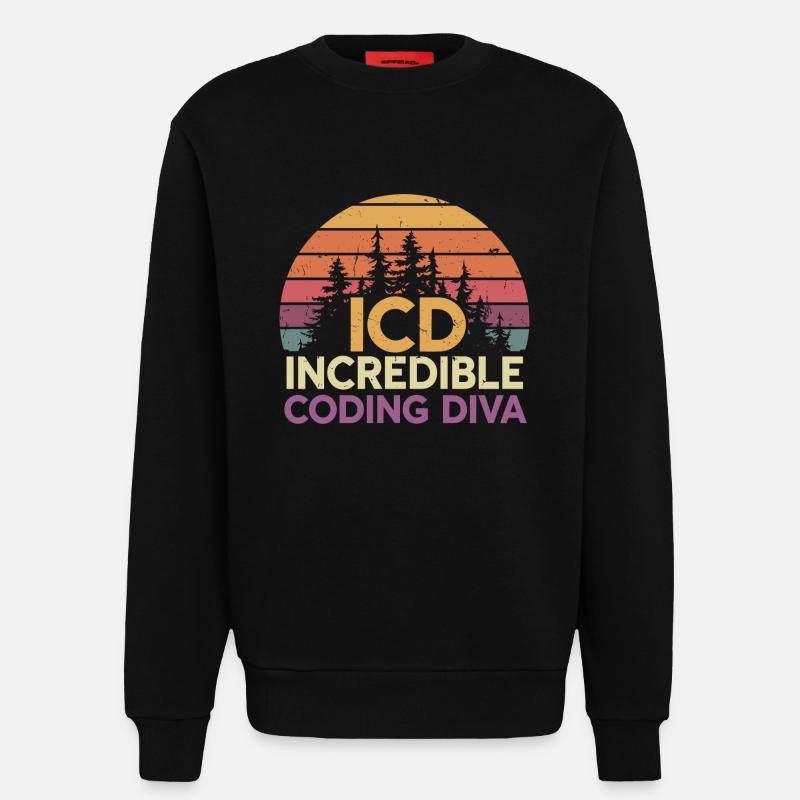 Creative minds in medical code - Sweatshirt - made by SPREAD  - SOLID BLACK