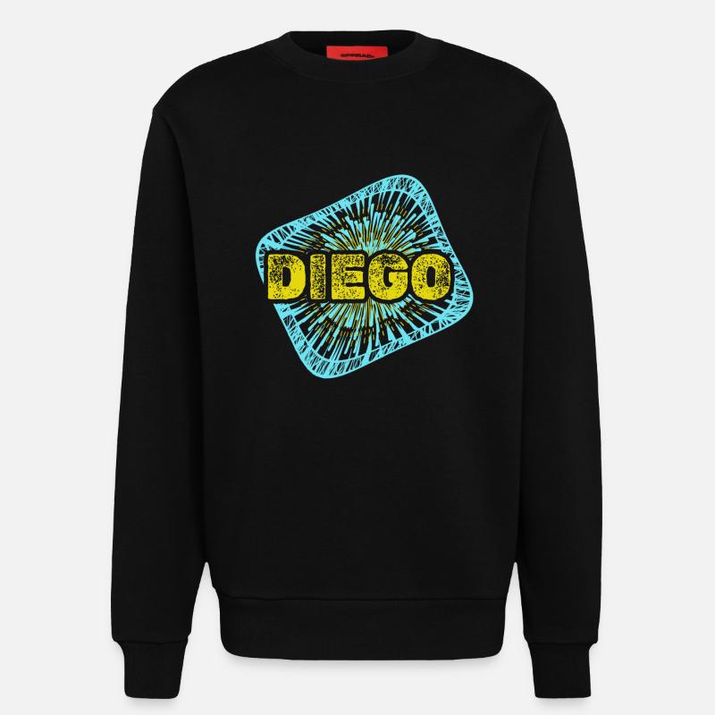 Diego as leisure time - Sweatshirt - made by SPREAD  - SOLID BLACK
