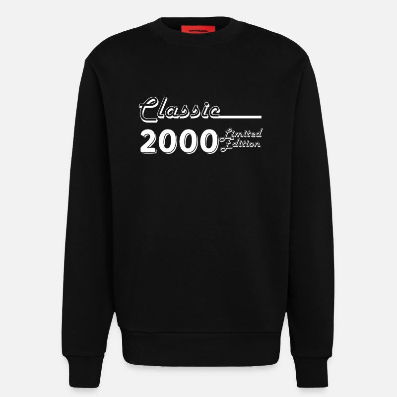 Classic 2000 édition limitée - Sweat bio décontracté fabriqué en UE - SOLID BLACK