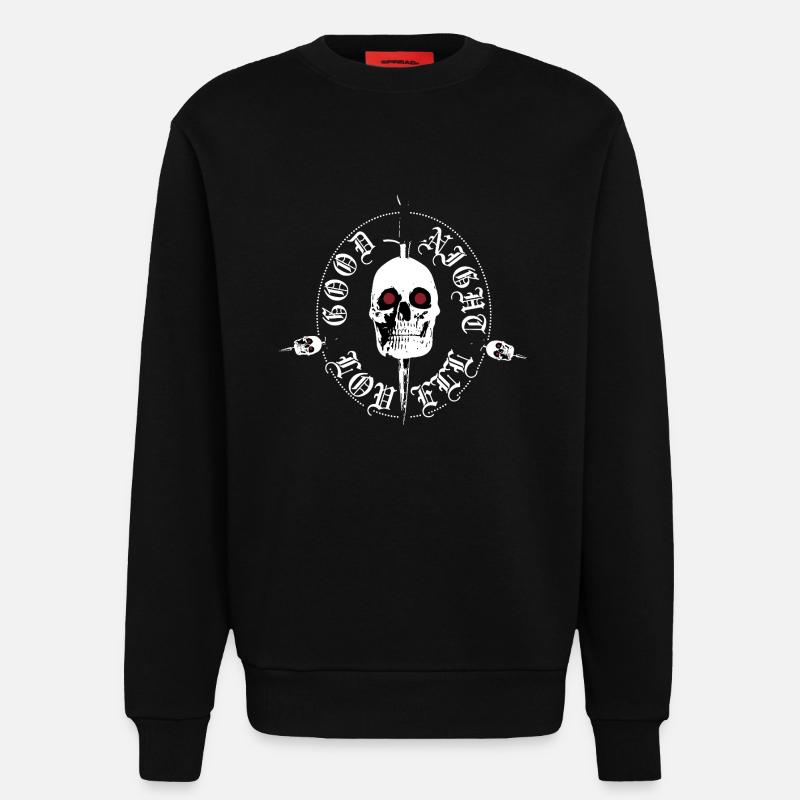 Night Lovell skull - Sweatshirt - made by SPREAD  - SOLID BLACK
