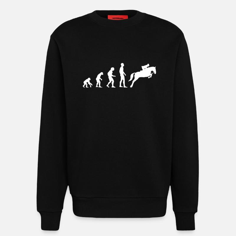 Evolution Saut d'obstacles - Sweat bio décontracté fabriqué en UE - SOLID BLACK
