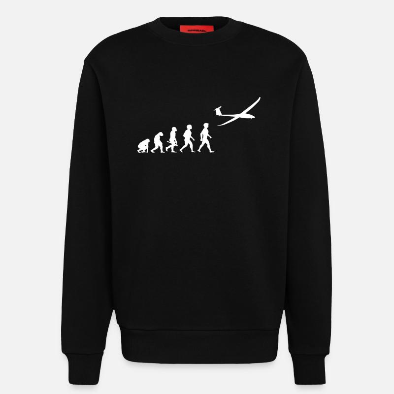 Planeur de planeur Evolution - Sweat bio décontracté fabriqué en UE - SOLID BLACK