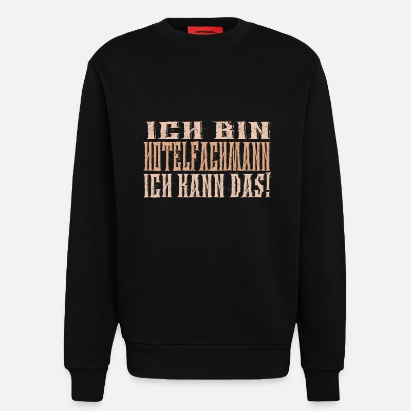 Ich bin Hotelfachmann - Sweatshirt - made by SPREAD  - SOLID BLACK