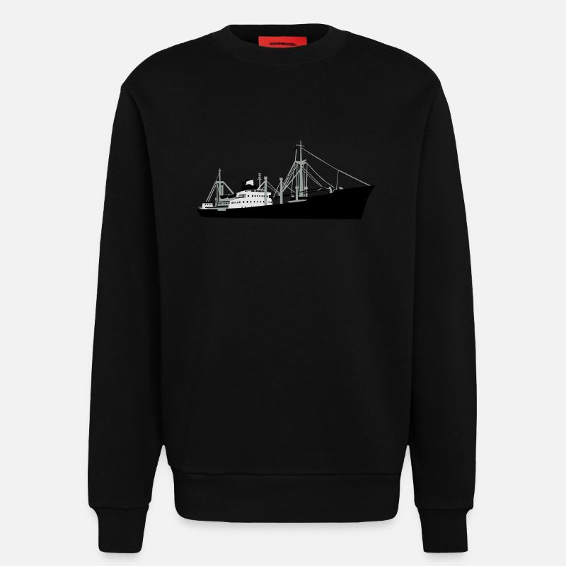 Schiff - MS F. Freiligrath - Sweatshirt - made by SPREAD  - SOLID BLACK