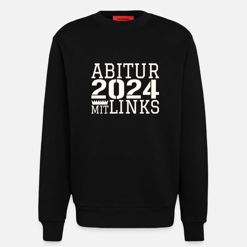 Abi mit links - Sweatshirt - made by SPREAD  - SOLID BLACK