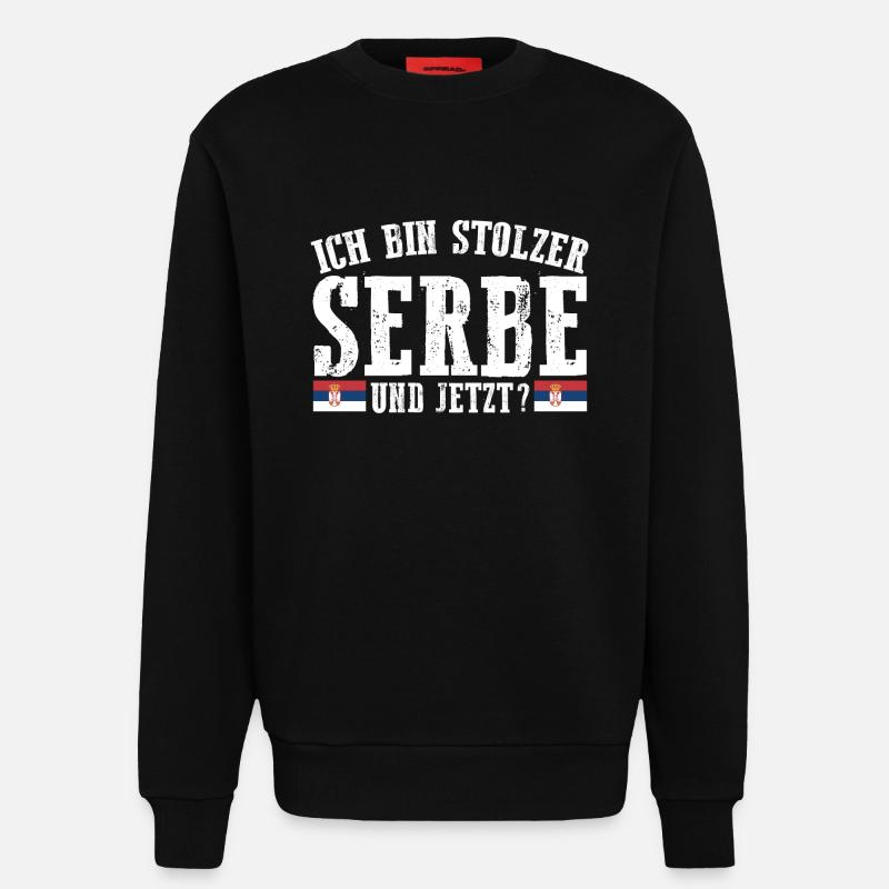 Serben Serbisch Serbien - Sweatshirt - made by SPREAD  - SOLID BLACK
