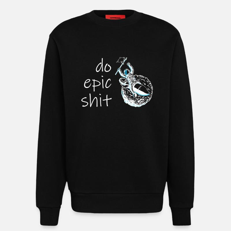 Fusée astronaute Epic Cheer - Sweat bio décontracté fabriqué en UE - SOLID BLACK