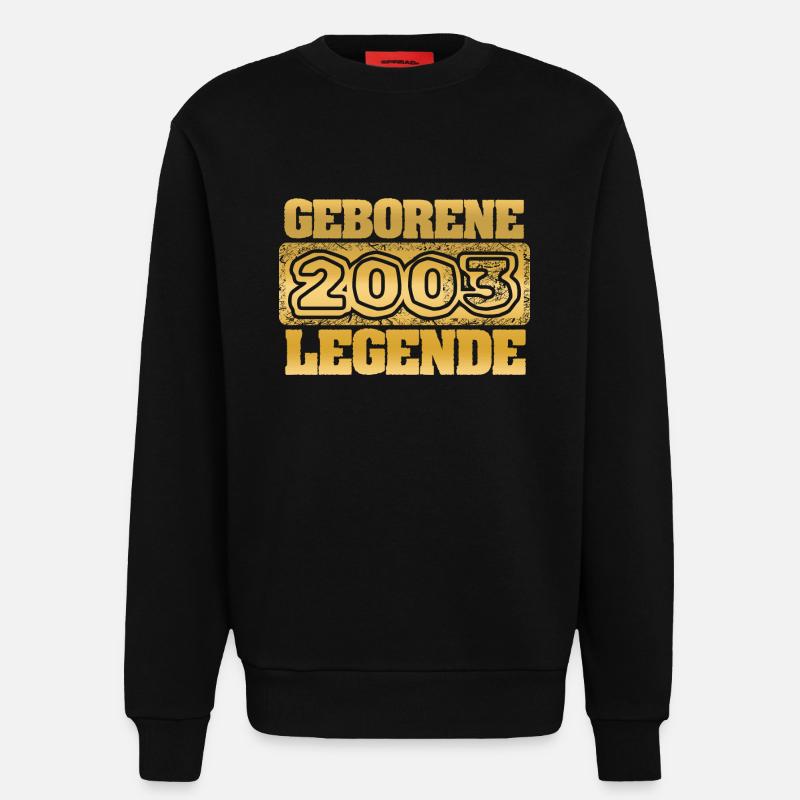 Geschenkidee 2003 - Sweatshirt - made by SPREAD  - SOLID BLACK