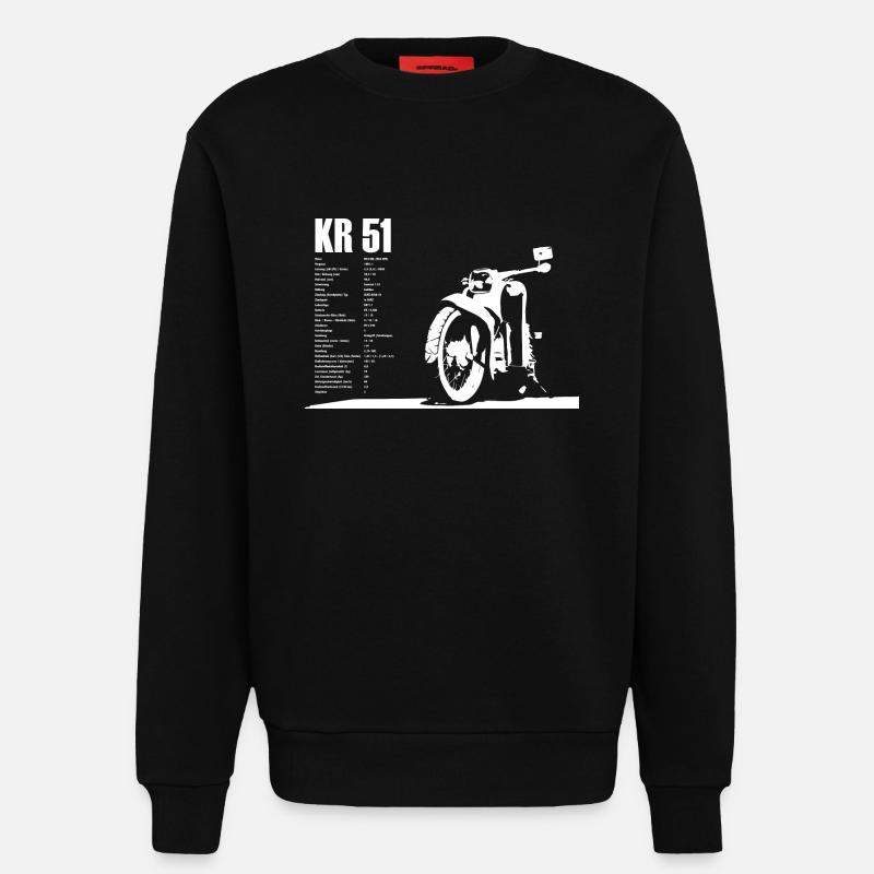 Simson Schwalbe Kr-51 - Sweatshirt - made by SPREAD  - SOLID BLACK