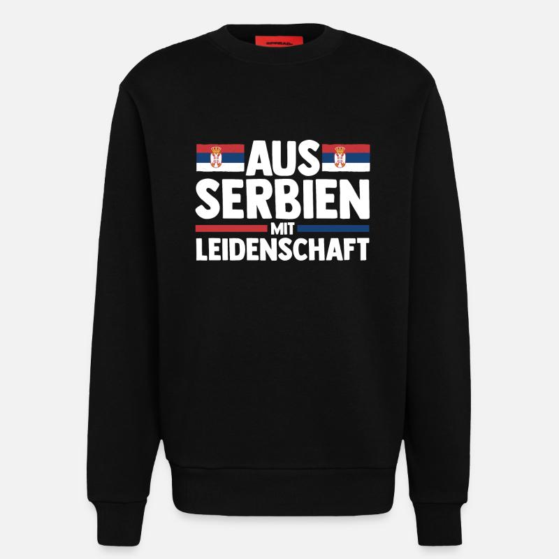 Serben Serbisch Serbien - Sweatshirt - made by SPREAD  - SOLID BLACK