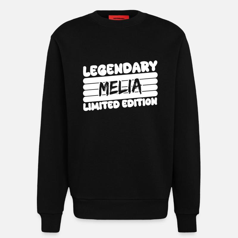 Melia als Name - Sweatshirt - made by SPREAD - SOLID BLACK