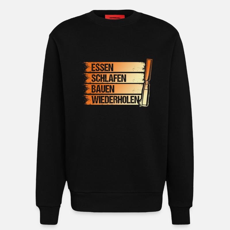 Carpenter Carpenter - Sweatshirt - made by SPREAD  - SOLID BLACK