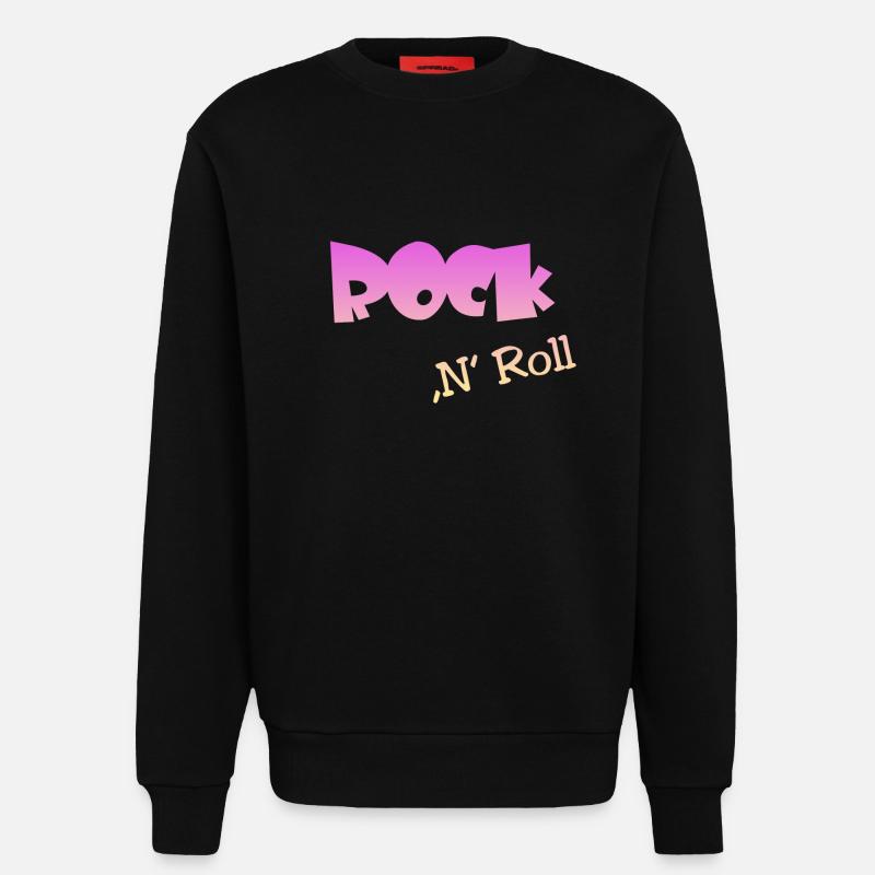 Rock n Roll - Sweatshirt - made by SPREAD  - SOLID BLACK
