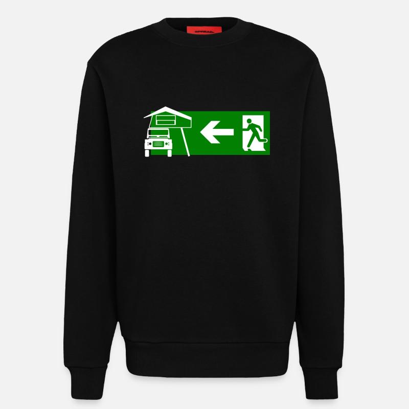 Dachzelt Exit - Sweatshirt - made by SPREAD  - SOLID BLACK