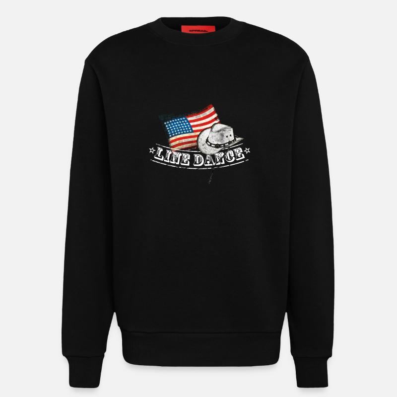 linedance - Sweatshirt - made by SPREAD  - SOLID BLACK