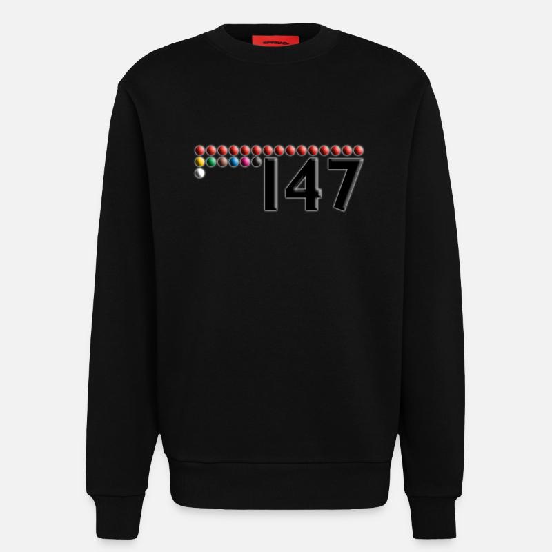 SNOOKER - Bälle 147 - Sweatshirt - made by SPREAD  - SOLID BLACK