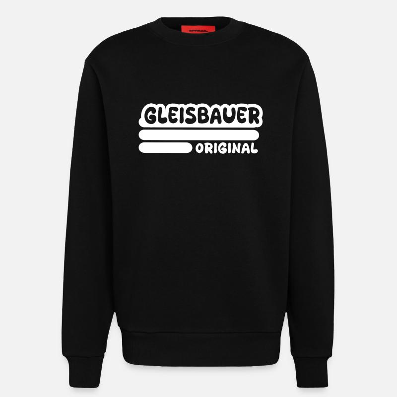 Track Builder as a Profession - Sweatshirt - made by SPREAD - SOLID BLACK