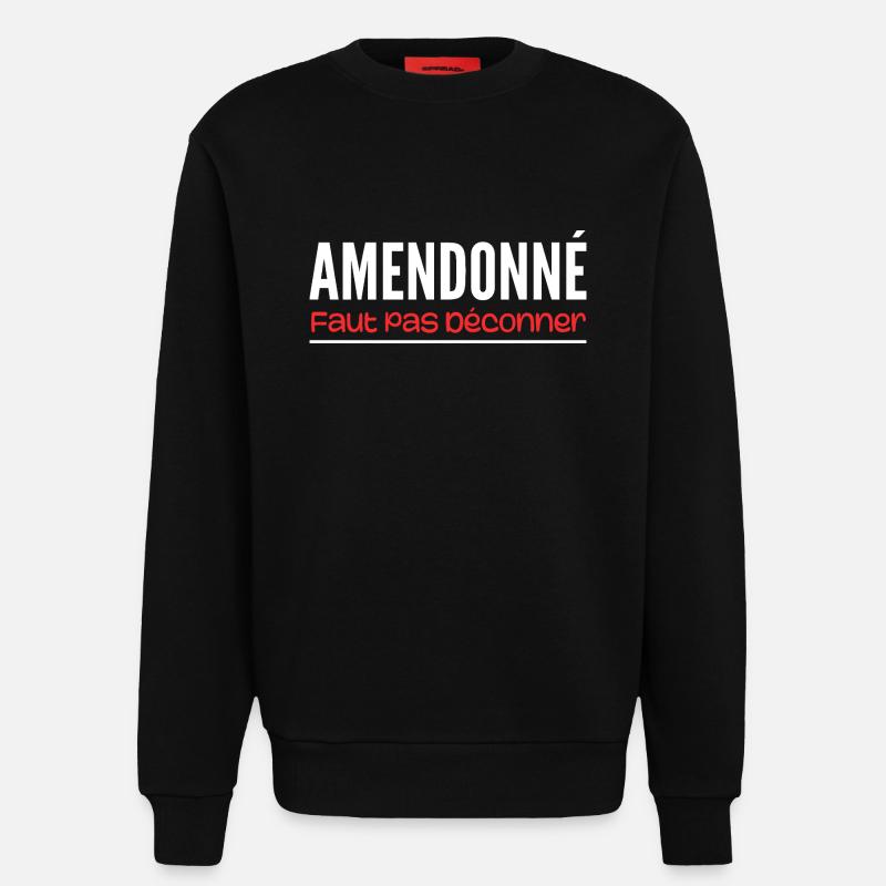 Amended, don't mess around - Sweatshirt - made by SPREAD  - SOLID BLACK