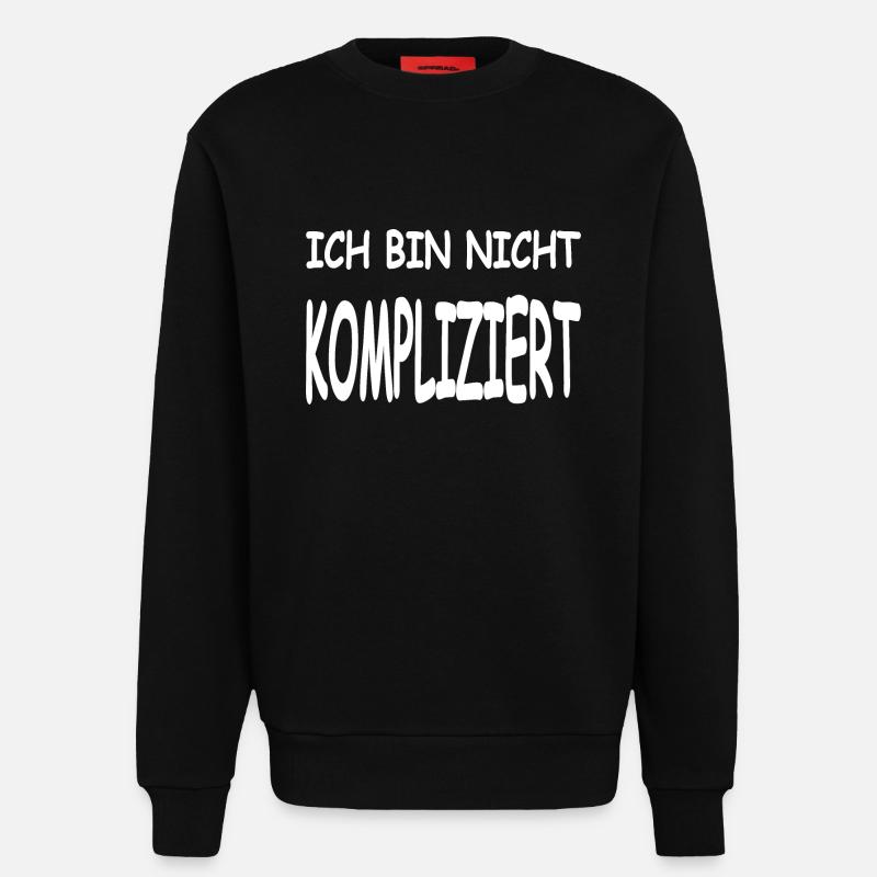 Kompliziert - Sweatshirt - made by SPREAD  - SOLID BLACK