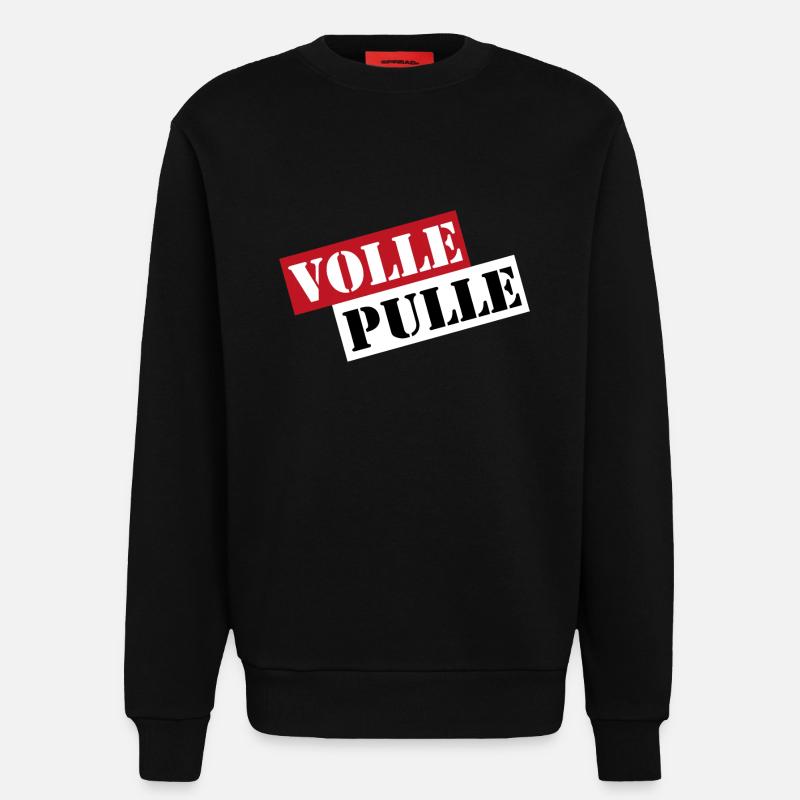 Volle Pulle Geschenk - Sweatshirt - made by SPREAD  - SOLID BLACK
