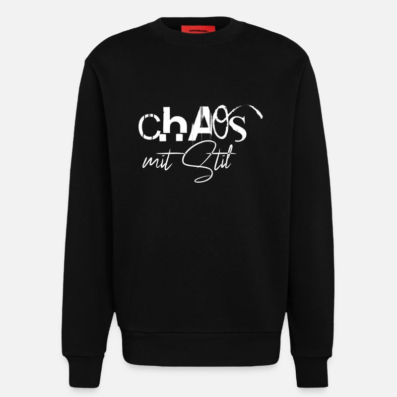 Chaos mit Stil - Sweatshirt - made by SPREAD  - SOLID BLACK