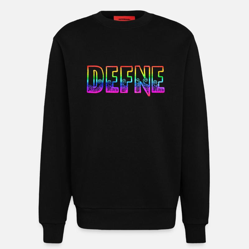 defne rs regenbogen - Sweatshirt - made by SPREAD  - SOLID BLACK