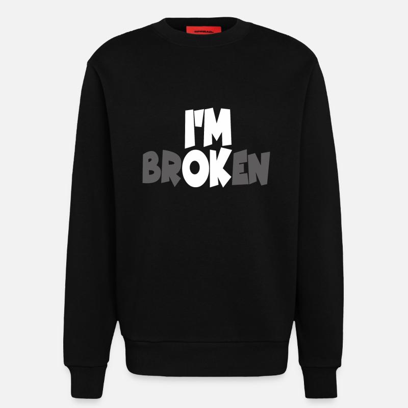ICH BIN GEBROCHEN - Sweatshirt - made by SPREAD - SOLID BLACK