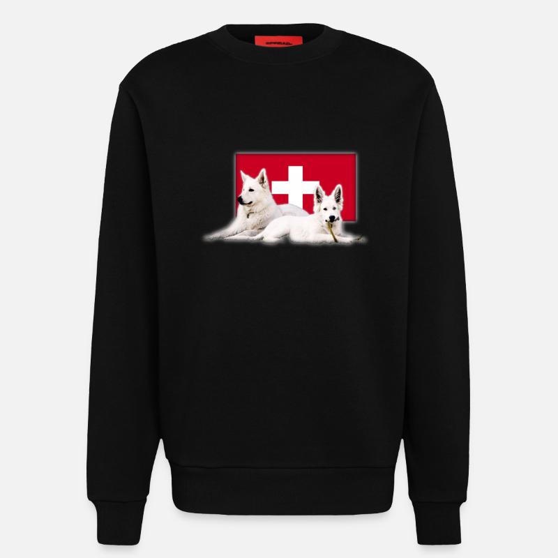 Schweizer Schäferhund - Sweatshirt - made by SPREAD - SOLID BLACK
