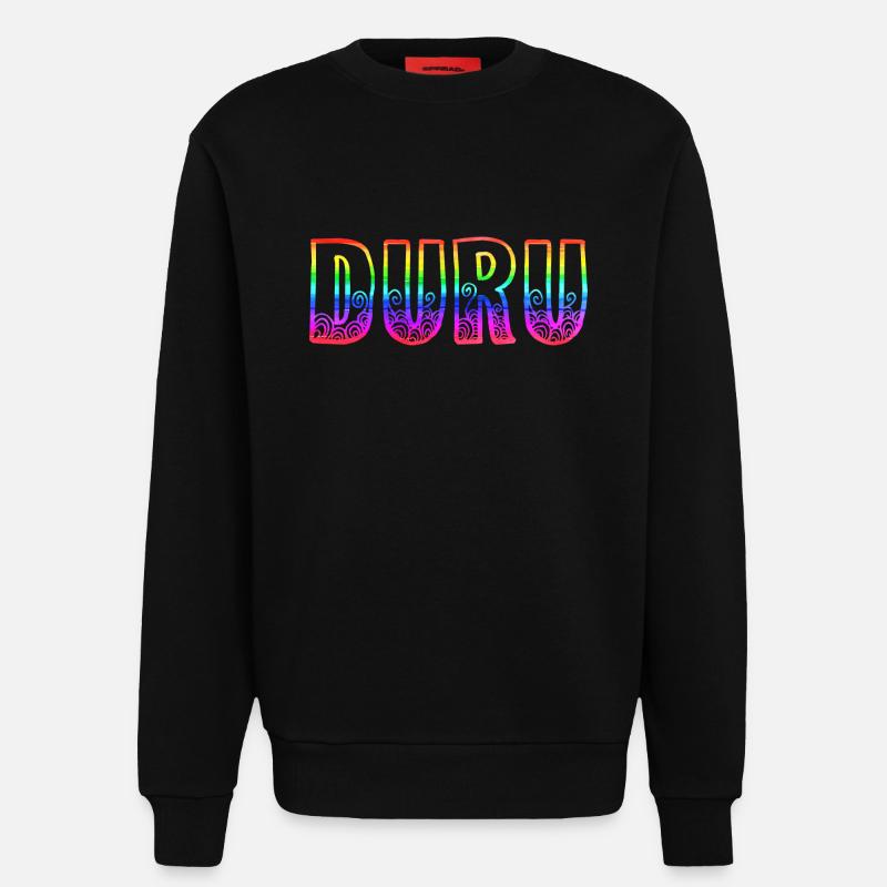 Duru RS Rainbow - Sweatshirt - made by SPREAD - SOLID BLACK