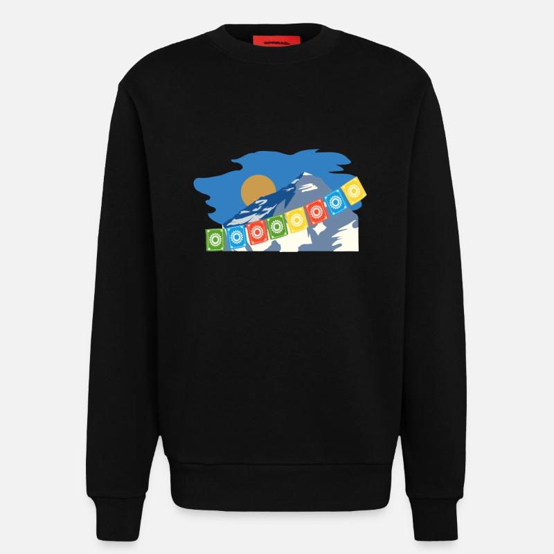 Himalayan Mountain - Sweatshirt - made by SPREAD  - SOLID BLACK