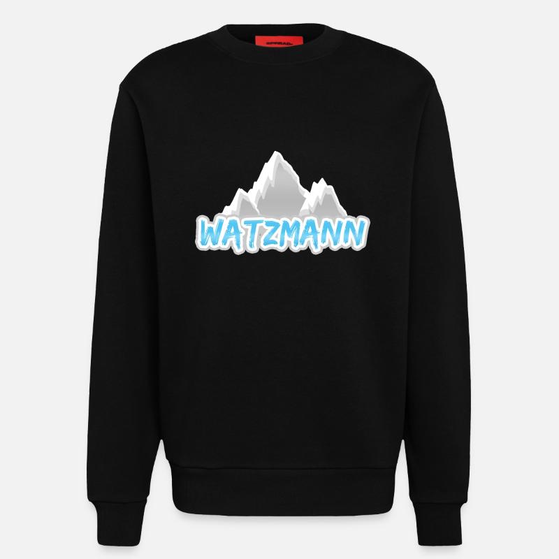 Watzmann as a mountain - Sweatshirt - made by SPREAD  - SOLID BLACK