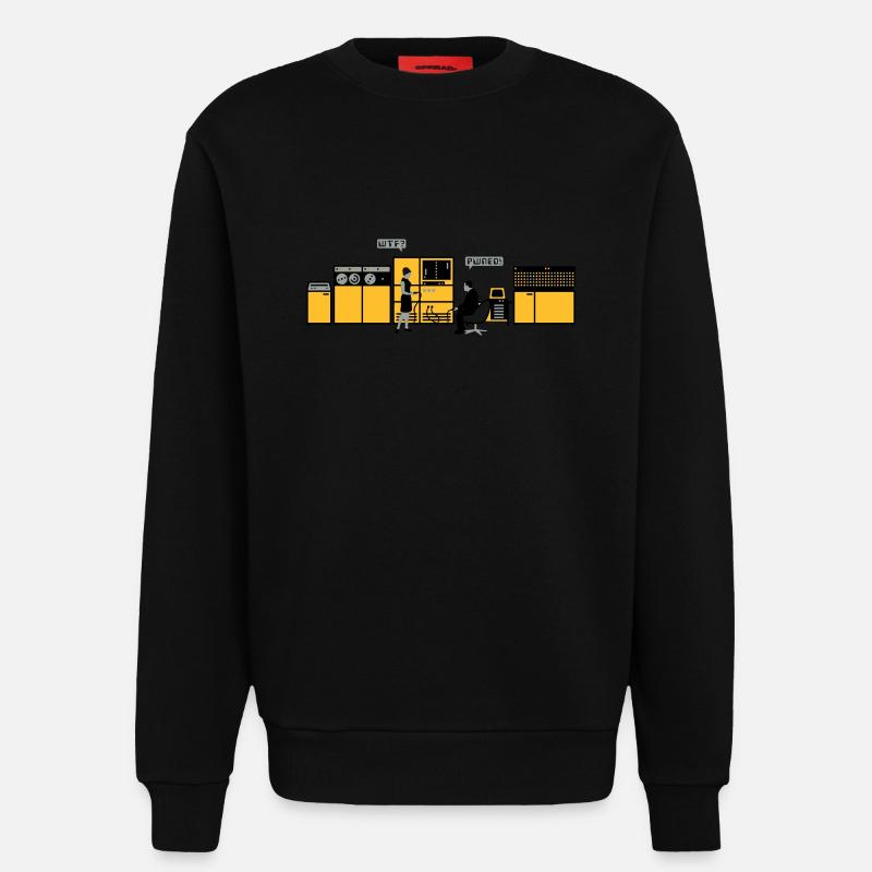 retro computer - Sweatshirt - made by SPREAD  - SOLID BLACK