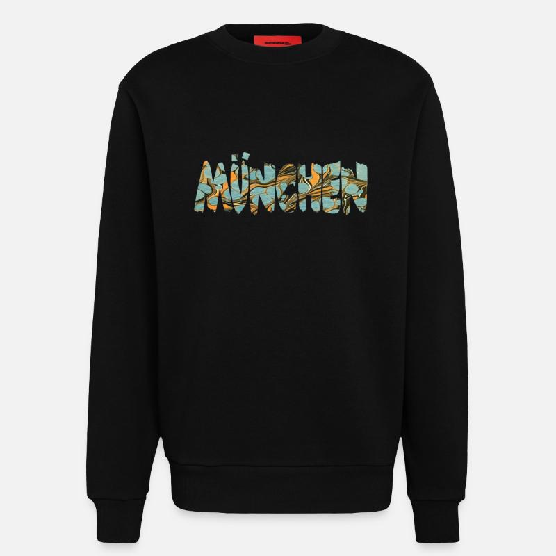 münchen e 20 - Sweatshirt - made by SPREAD  - SOLID BLACK