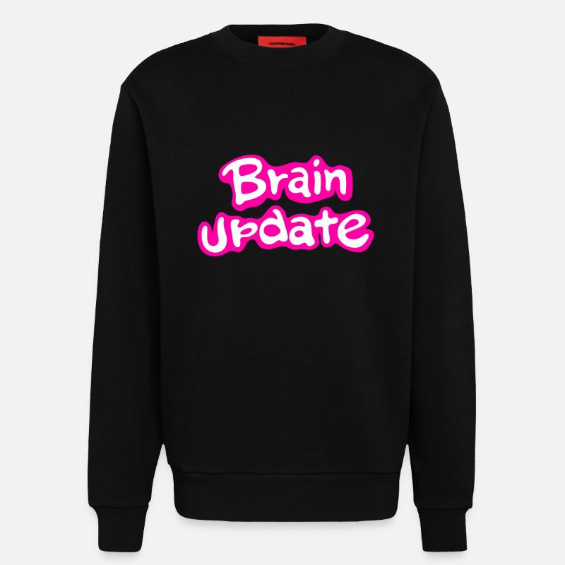 Brain Update Comic Font Pink. - Sweatshirt - made by SPREAD  - SOLID BLACK
