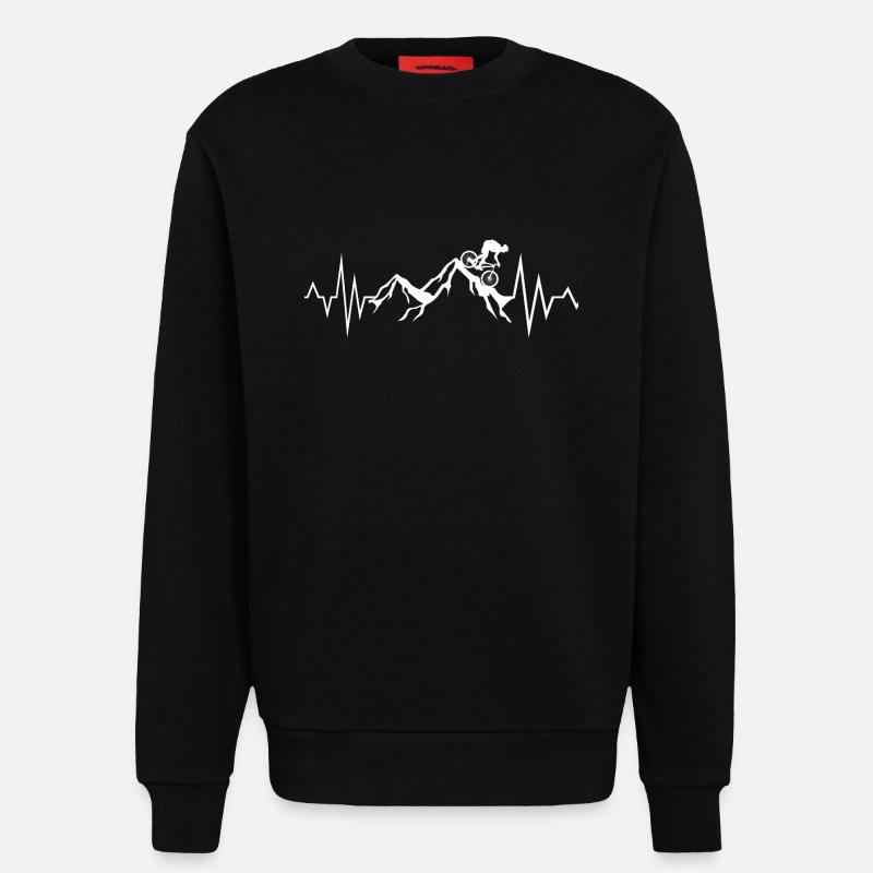 Mountenbiker - Sweatshirt - made by SPREAD  - SOLID BLACK