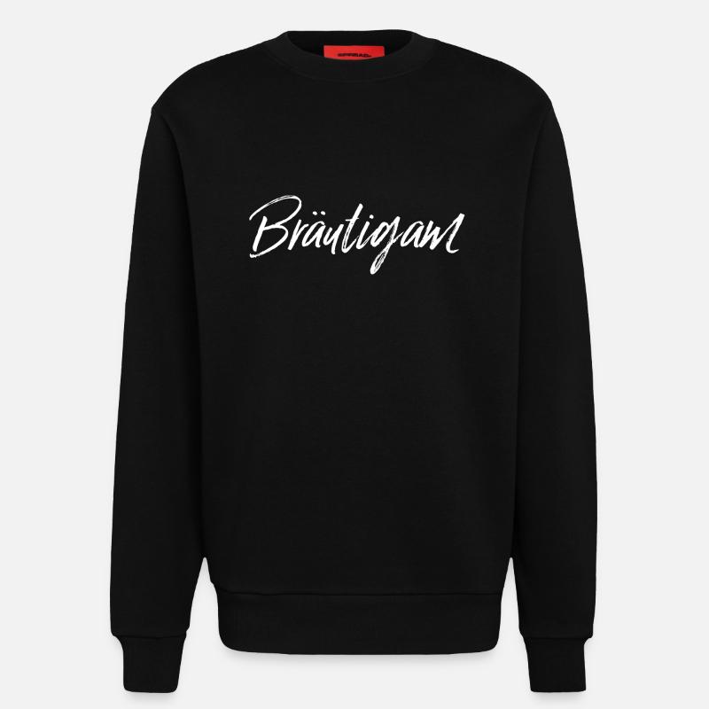 Bräutigam weiss - Sweatshirt - made by SPREAD  - SOLID BLACK