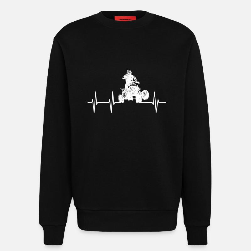 Quad Herzfrequenz - Sweatshirt - made by SPREAD  - SOLID BLACK