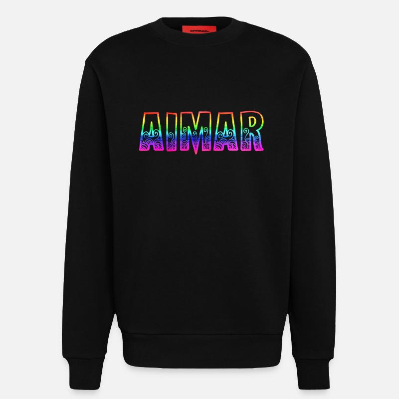 aimar rs regenbogen - Sweatshirt - made by SPREAD  - SOLID BLACK