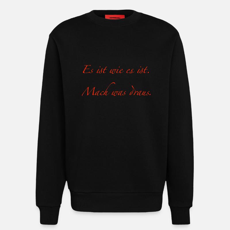 C’est ce que c’est - Sweat bio décontracté fabriqué en UE - SOLID BLACK