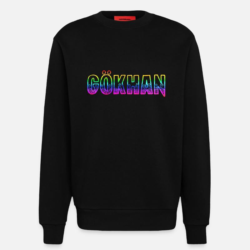 gökhan rs regenbogen - Sweatshirt - made by SPREAD - SOLID BLACK