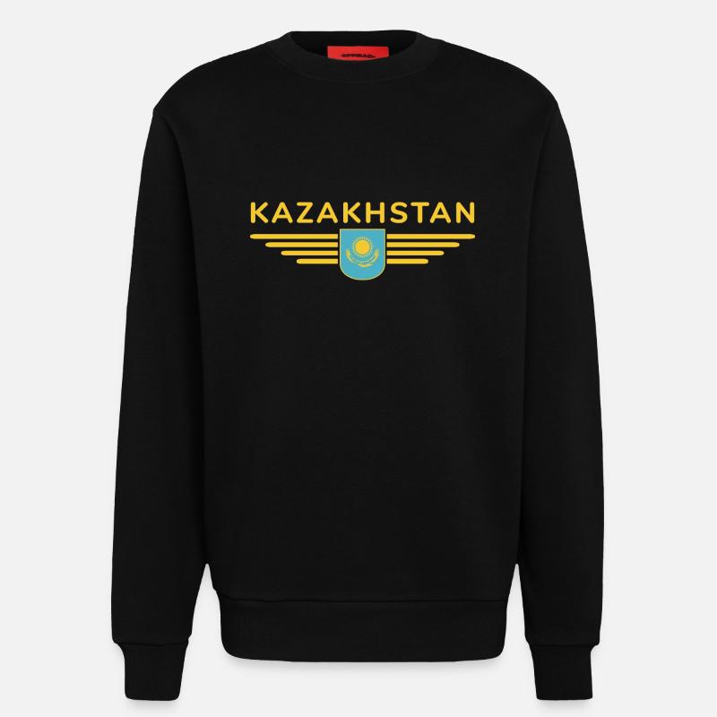 Kasachstan Design – Steppe und Tradition - Sweatshirt - made by SPREAD  - SOLID BLACK