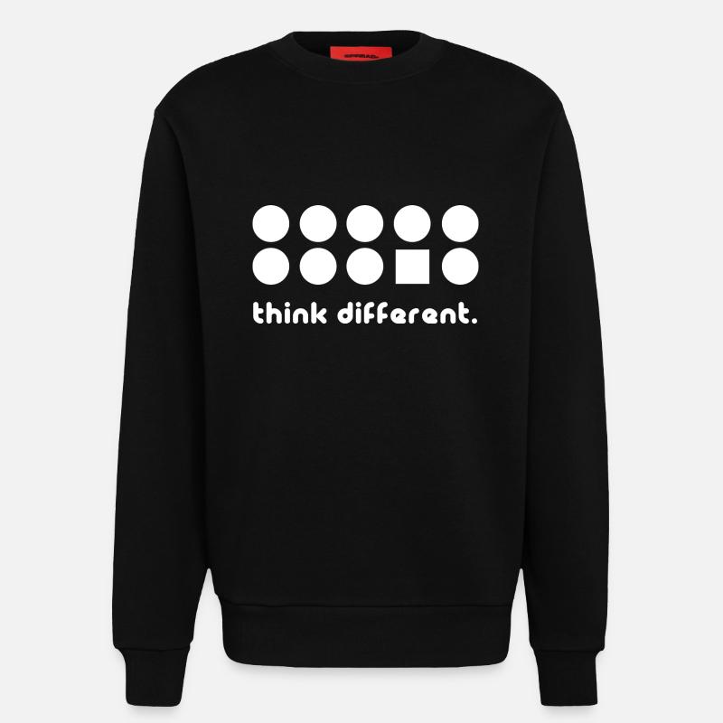 Think different - Sweatshirt - made by SPREAD  - SOLID BLACK