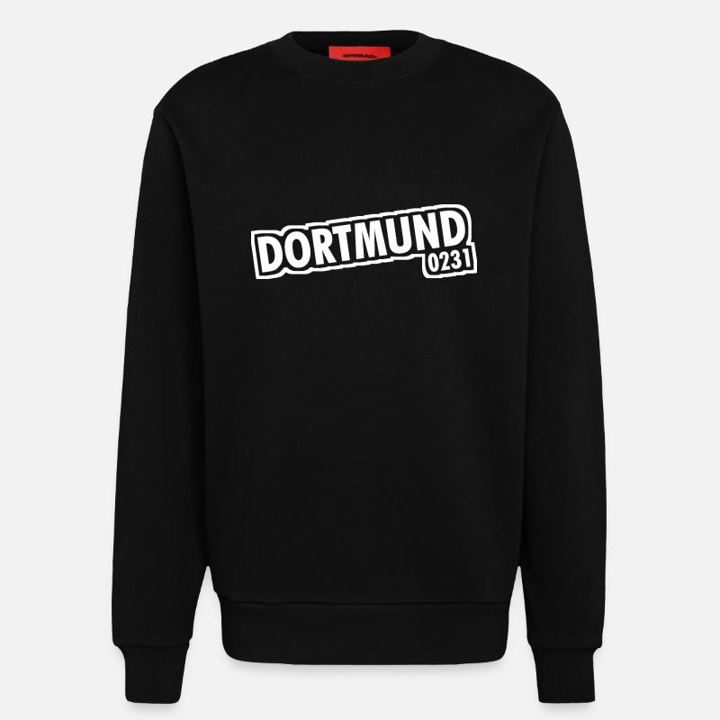 Dortmund - 0231 - Area Code - Sweatshirt - made by SPREAD - SOLID BLACK