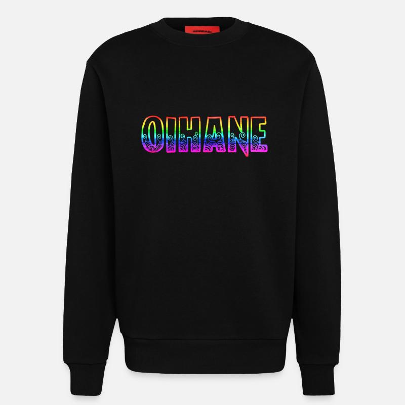 oihane rs regenbogen - Sweatshirt - made by SPREAD  - SOLID BLACK