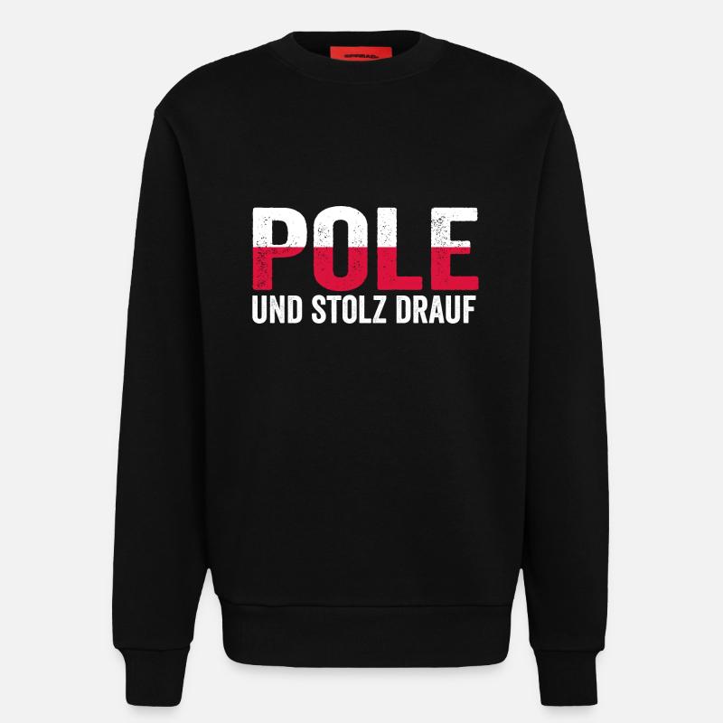 Pole Polnisch Polen - Sweatshirt - made by SPREAD  - SOLID BLACK