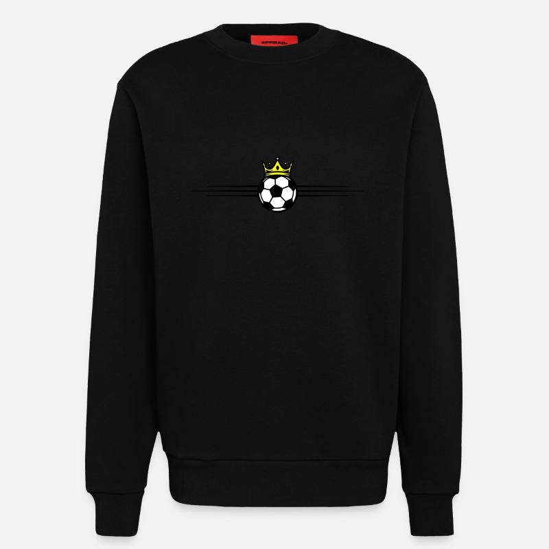 Fussball Ball Krone - Sweatshirt - made by SPREAD - SOLID BLACK