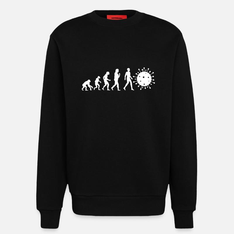 VIRUS EVOLUTION - Sweat bio décontracté fabriqué en UE - SOLID BLACK