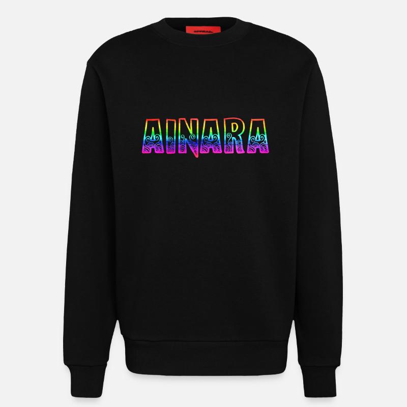 ainara rs rainbow - Sweatshirt - made by SPREAD  - SOLID BLACK