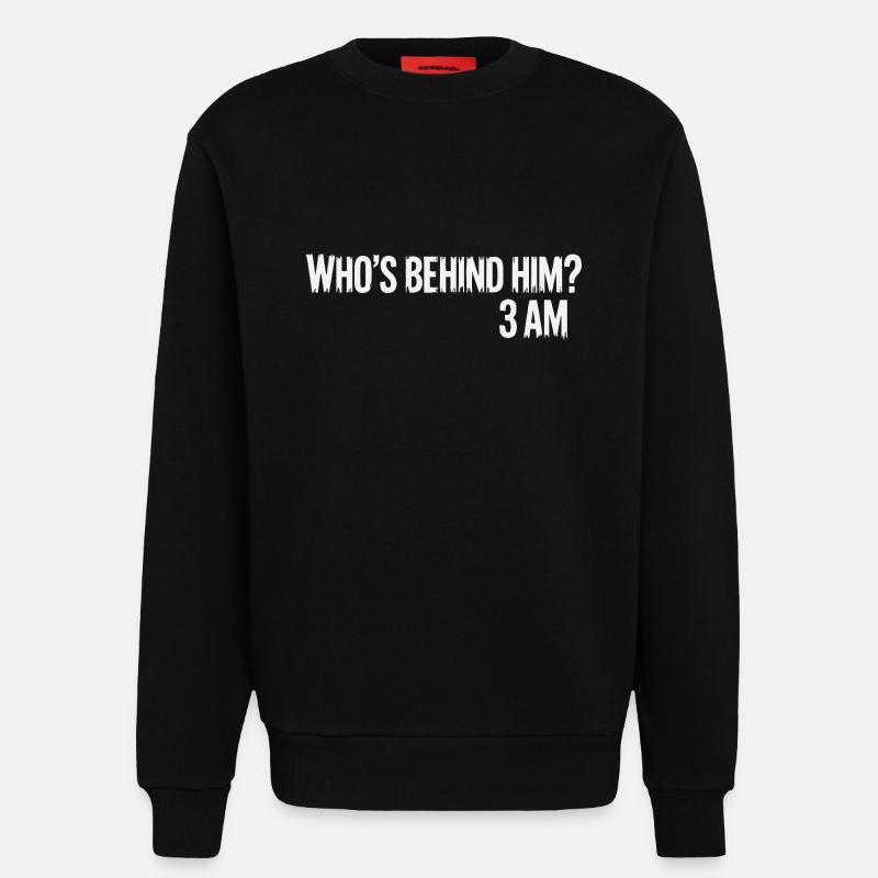 HINTER IHM - Sweatshirt - made by SPREAD  - SOLID BLACK
