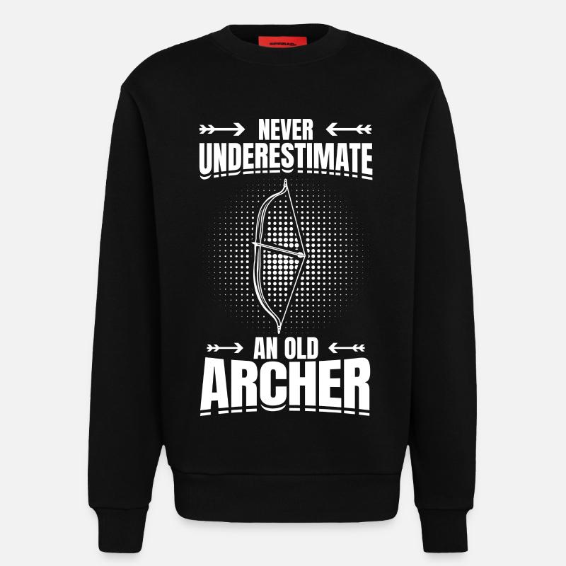 Never Underestimate An Old Archer - Sweatshirt - made by SPREAD  - SOLID BLACK